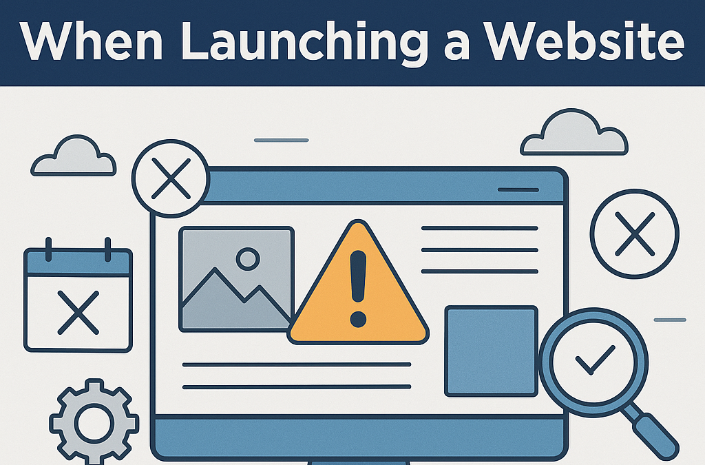 5 Mistakes To Avoid hen launching a website